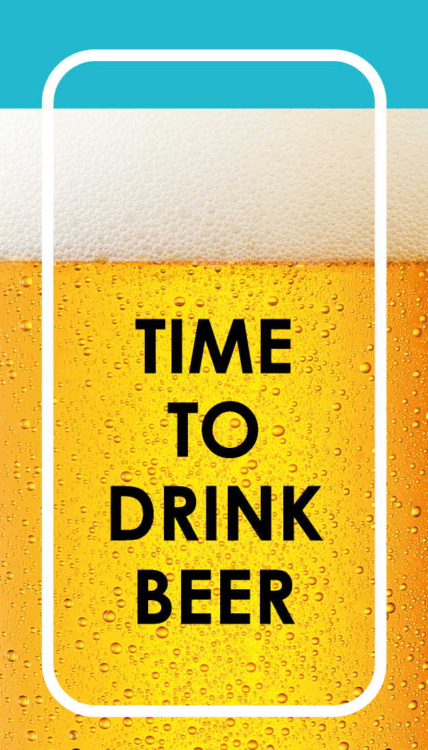 【SAK604WF】TIME TO DRINK BEER【ブルー】