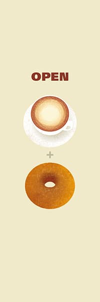 【PAC552】OPEN（カフェラテ＆ドーナツ）