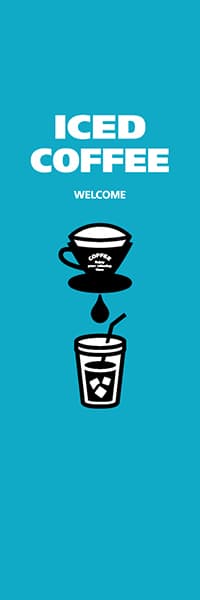 【PAC672】ICED COFFEE（テイクアウトカップ　水色）