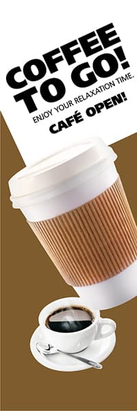 【PAC755】COFFEE TO GO!斜め文字（茶）