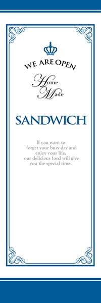 【PAD303】SANDWICH【飾りケイ王冠・青】