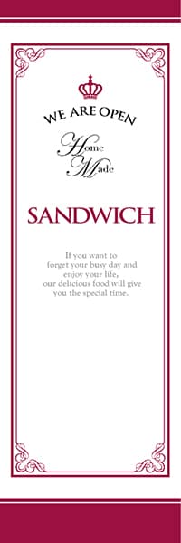 【PAD304】SANDWICH【飾りケイ王冠・紅】