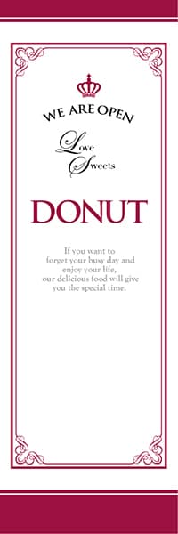 【PAD334】DONUT【飾りケイ王冠・紅】