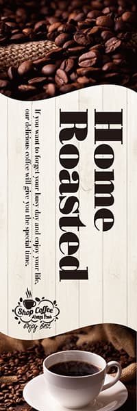 【PAD853】Home Roasted【木目・コーヒー豆】